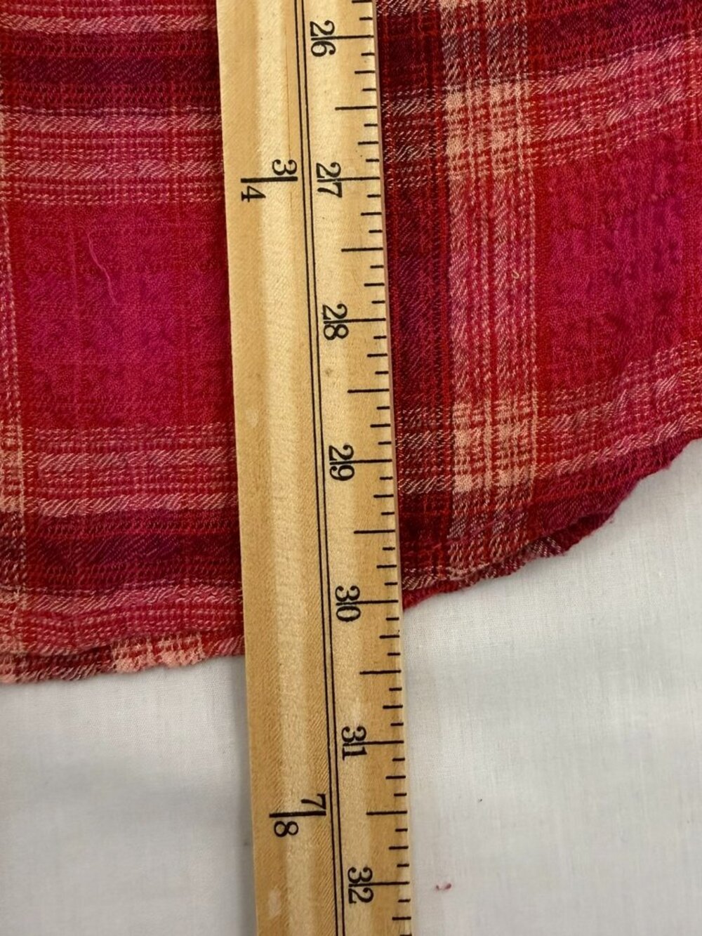 Anthropologie Pilcro Seamed Plaid Oversized Button Down Tunic Pink Size S - Picture 9 of 9